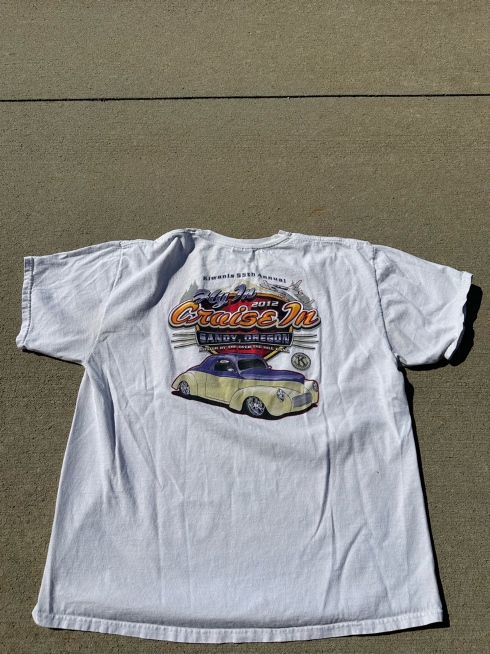 Port and Company White Graphic Cruise-In Short Sleeve Tee